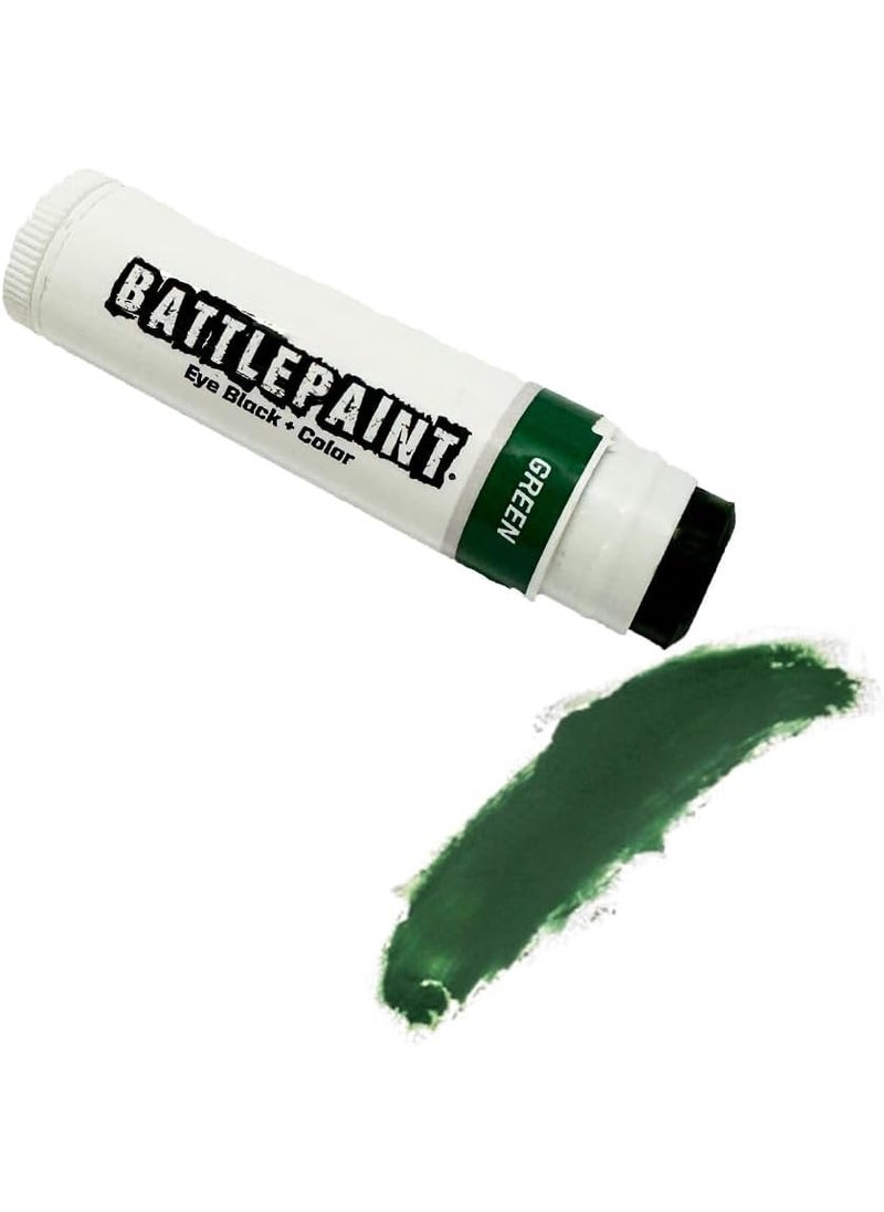 EyeBlack - EyeBlack BattlePaint – Bright Colored Under Eye Black Grease for Pro Athletes and Super Fans – Baseball, Softball, Football – 1 Stick – Green - Image 1