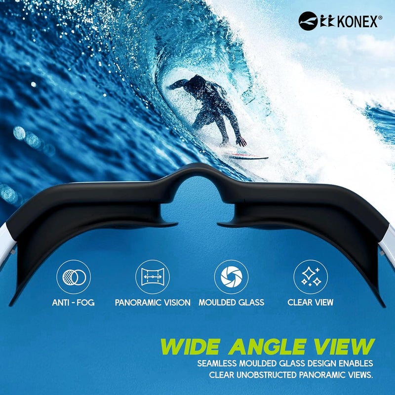 KONEX Anti-Fog Swimming Goggles for Men and Women | Adjustable Sports Eyewear for Swimming, Training and Pool Sessions - Image 5
