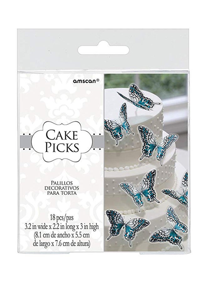 Amscan 18-Piece erfly Cake Picks 22 x 3 x 3.2inch