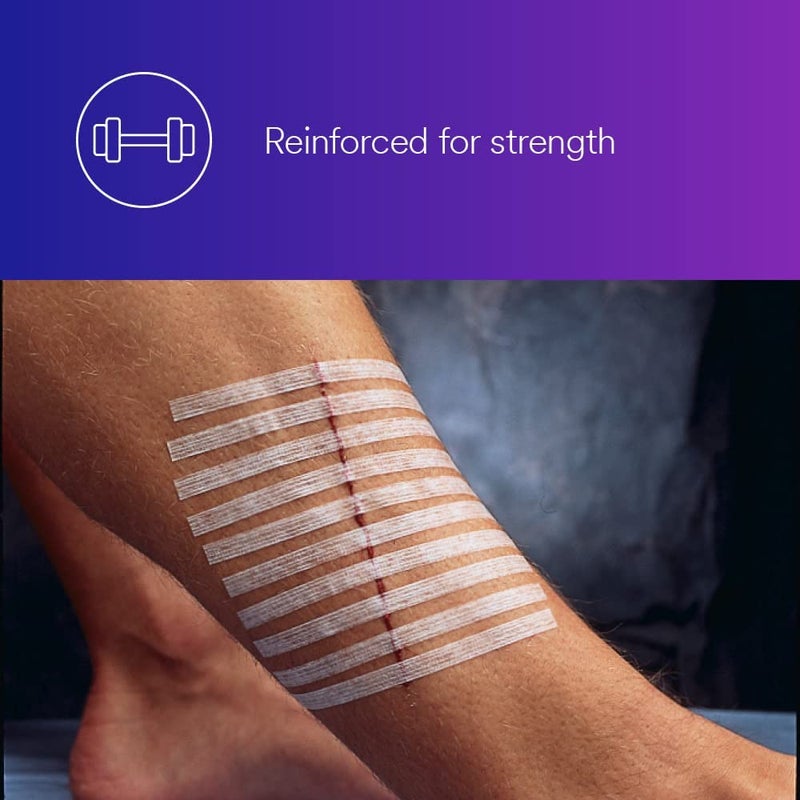 3Mâ„¢ Steri-Stripâ„¢ Reinforced Adhesive Skin Closures, R1546, 1/4 in x 4 in (6 mm x 100 mm), 50 Bag/Carton, 4 Carton/Case - Image 2