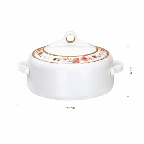Nayasa Coral 2000 ml Insulated Inner Stainless Steel Casserole - White - Image 3