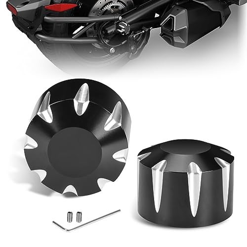 Hutexico Black Rear Axle Nut Cover Cap for Can Am Spyder F3 Aluminum CNC Axle Caps for CanAm Spyder F3 RT ST GSRS All Models 2008Up Three Wheels Accessories Black