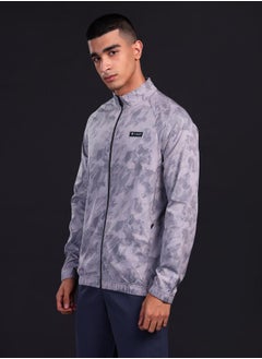 Technosport Men Printed Slim Fit Mock Neck Sports Jacket with TS FLEXI by Styli  - Image 2