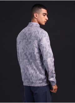 Technosport Men Printed Slim Fit Mock Neck Sports Jacket with TS FLEXI by Styli  - Image 3