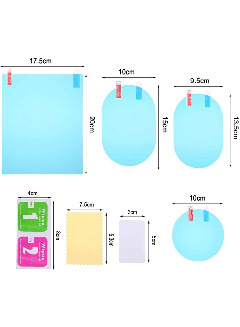 Car Rearview Mirror Film, Anti Fog, Anti Glare, Anti Scratch, Anti Mis, Rainproof Waterproof, HD Nano Clear Protective Sticker Film for Car Mirrors, Side Windows, Safe Driving