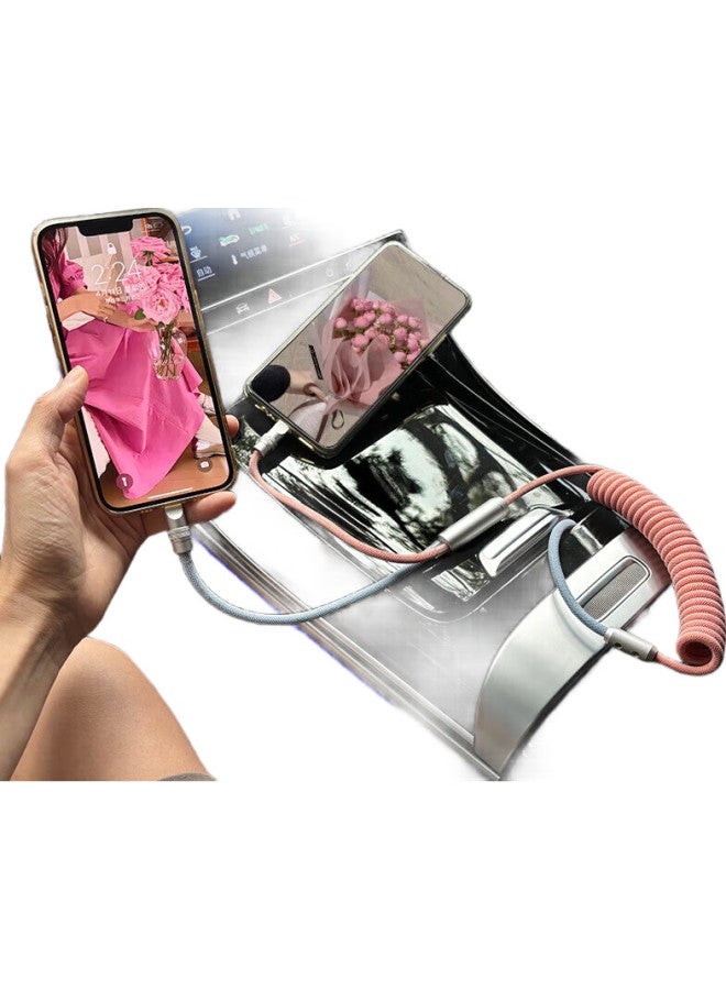 DiGallen Dgl Car Charger Cable For Iphone 16, Carplay Mercedes Bmw Dual Fast Charging Cable - Image 1