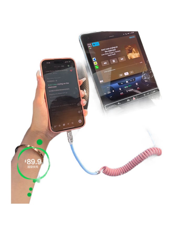 DiGallen Dgl Car Charger Cable For Iphone 16, Carplay Mercedes Bmw Dual Fast Charging Cable - Image 3