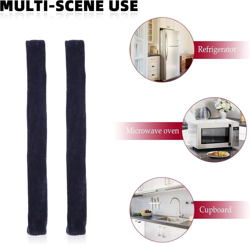 LABRIMP 4pcs Refrigerator Handle Covers Protector Gloves Navy Blue Kitchen Appliance Door Handle Wraps for Fridge Oven Dishwasher Smudge and Stain Resistant - Image 4