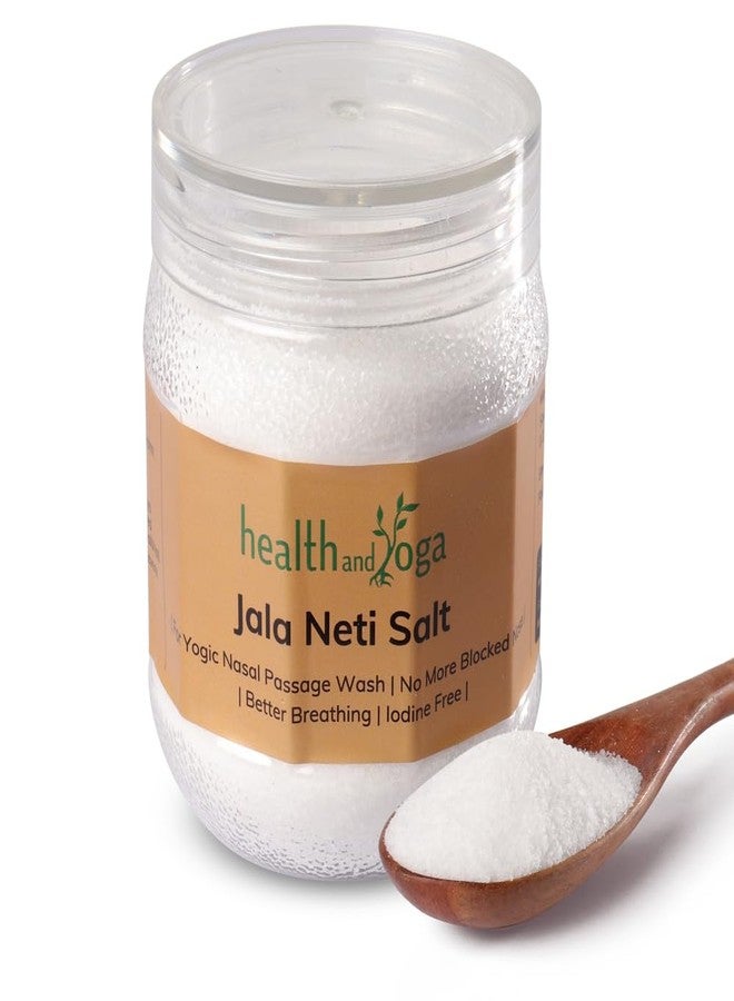HealthAndYoga® Jala Neti Salt Jar|300 Gram Or 10 Oz|Non-Iodised, Pure Grade Sodium Chloride|Safe Hygienic Saline Solution For Yogic Nasal Wash|Clears Blocked Mucus|Use With Neti Pots - Image 1