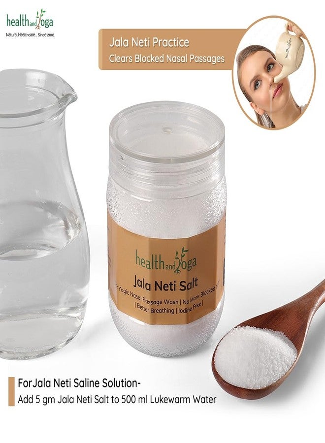 HealthAndYoga® Jala Neti Salt Jar|300 Gram Or 10 Oz|Non-Iodised, Pure Grade Sodium Chloride|Safe Hygienic Saline Solution For Yogic Nasal Wash|Clears Blocked Mucus|Use With Neti Pots - Image 2