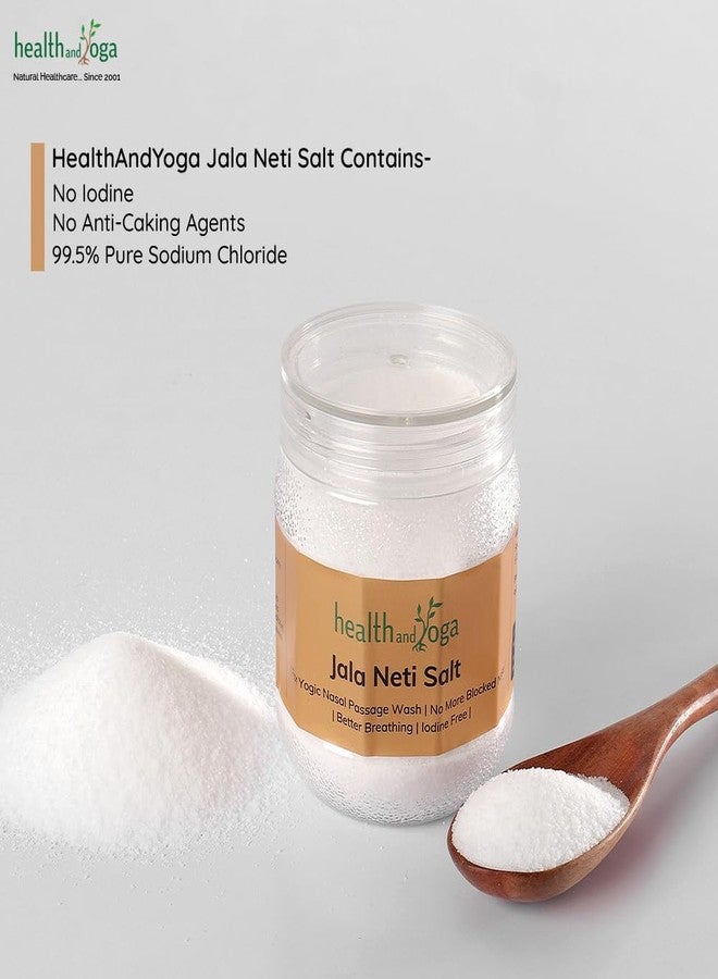 HealthAndYoga® Jala Neti Salt Jar|300 Gram Or 10 Oz|Non-Iodised, Pure Grade Sodium Chloride|Safe Hygienic Saline Solution For Yogic Nasal Wash|Clears Blocked Mucus|Use With Neti Pots - Image 4