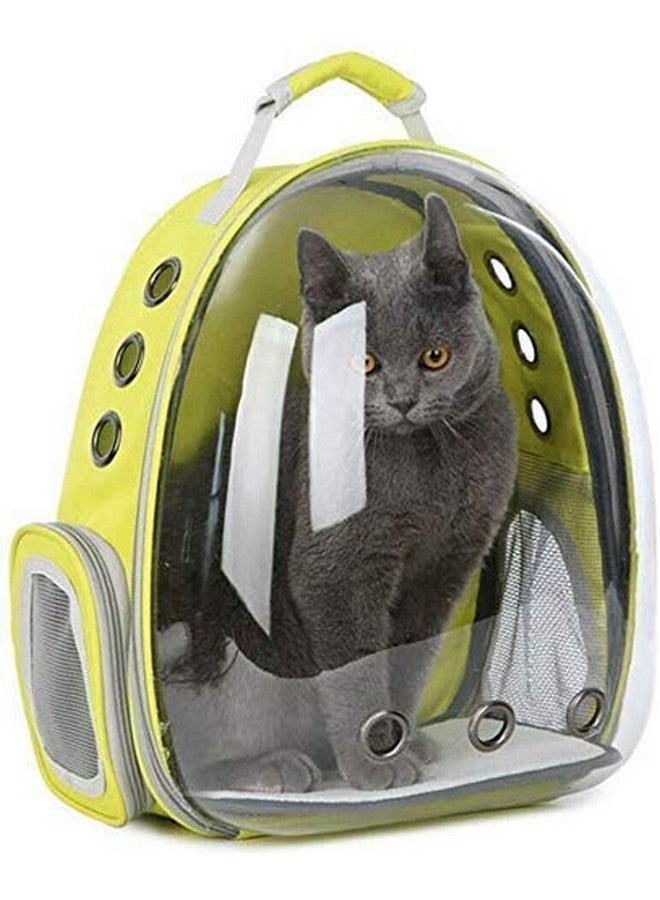 Generic Cat Carrier Backpack Puppy Kitty Breathable Carriers For Travel Astronaut Pet Cat Dog Puppy Carrier Backpack Travel Bag Space Capsule Breathable (Yellow)  - Image 1