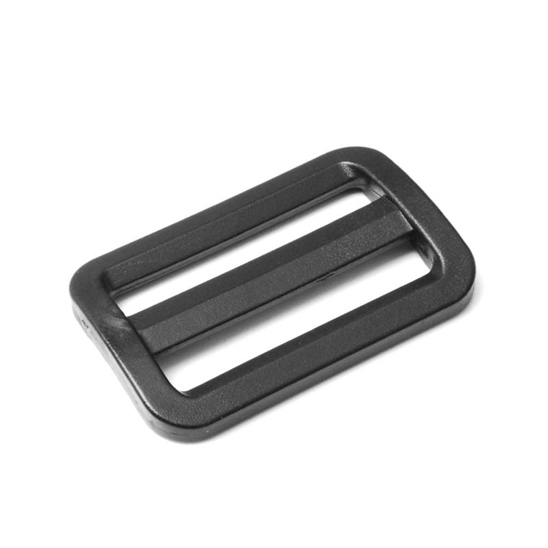 CooBigo 12pcs 112 Plastic Black Curve Slider TriGlide Adjust Triring Buckles For Dog Collar Harness Backpack Straps FLC129