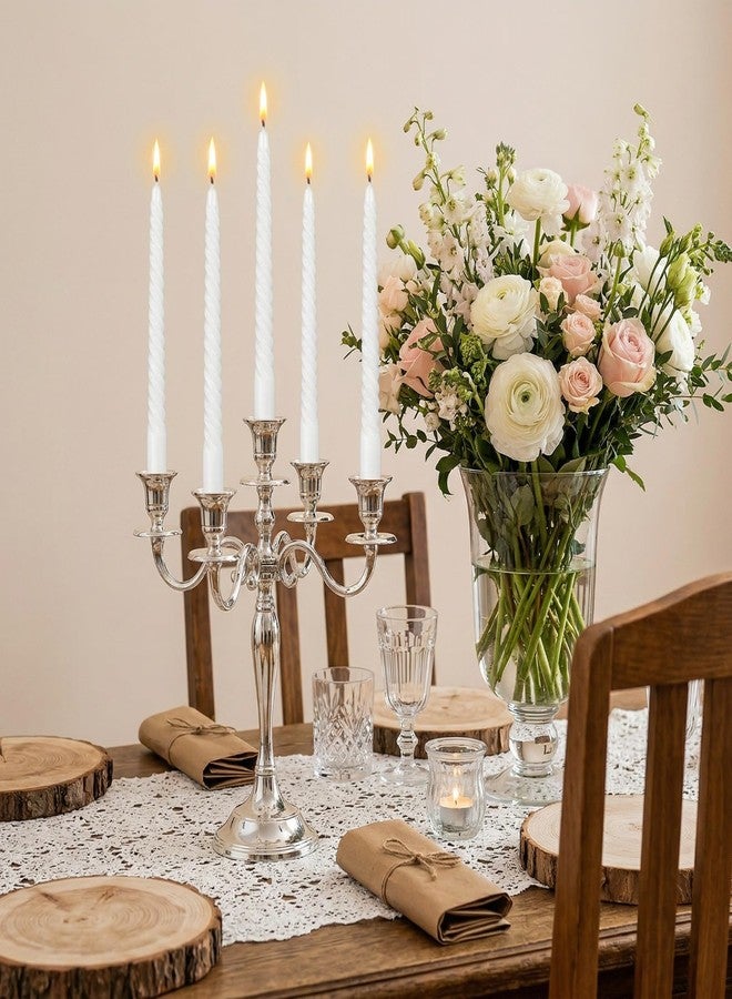 Bgtecho 12 Pack Spiral Taper Candles, 10 Inch White Tall Twisted Candlesticks, Dripless Unscented Thin Candle, Long Burning Smokeless Candles for Wedding Dinner Party Home Decor - Image 5