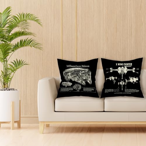 Giosve Science FictionMovie Fan Throw Pillow Case Gift for Fan Gift Dad Husband Boyfriend Fiance Brother Son Cushion Cover for Sofa Couch Bed 18 x 18 Inch Set of 2 - Image 3