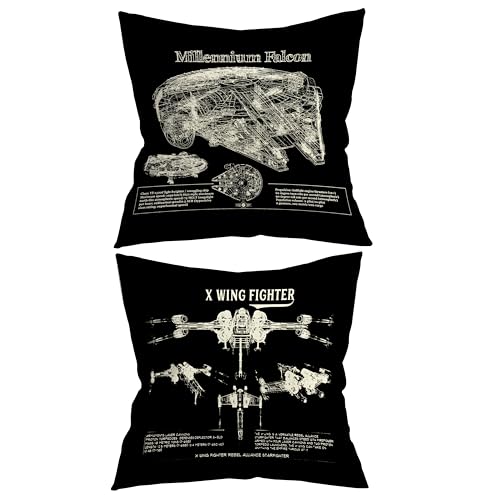 Giosve Science FictionMovie Fan Throw Pillow Case Gift for Fan Gift Dad Husband Boyfriend Fiance Brother Son Cushion Cover for Sofa Couch Bed 18 x 18 Inch Set of 2 - Image 1