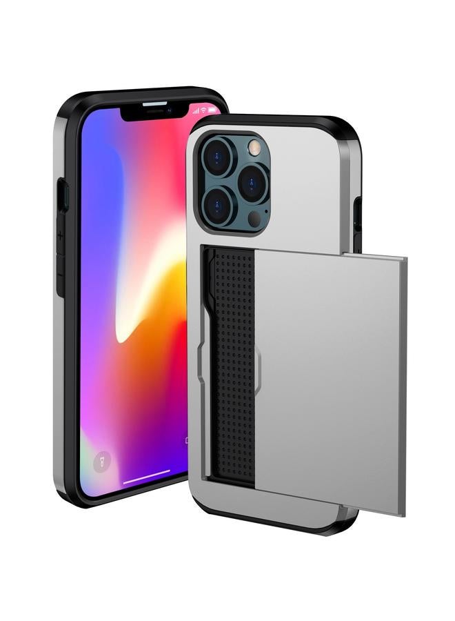 S-TOP Case For iPhone 14 Plus Shockproof Armor Protective Phone Case with Slide Card Slot - Image 2