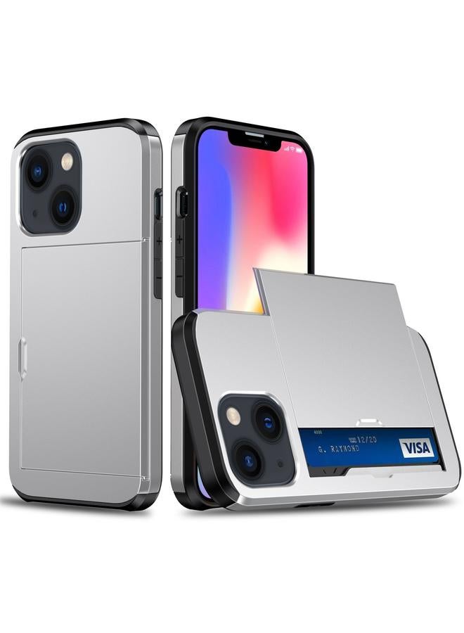 S-TOP Case For iPhone 14 Plus Shockproof Armor Protective Phone Case with Slide Card Slot - Image 1