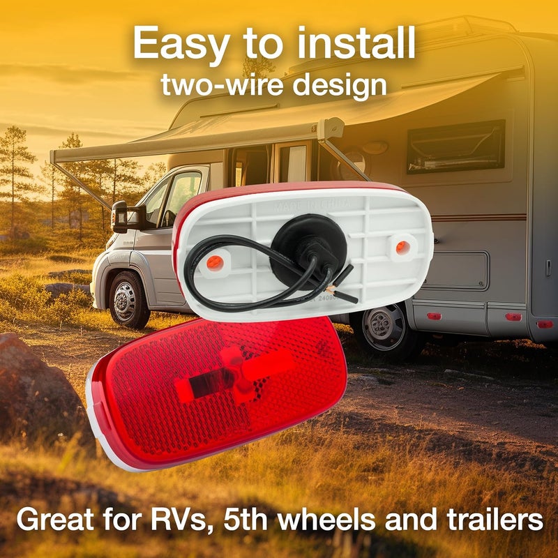 Lumitronics Clearance Marker Side Light Utility Trailer Light for RV Lights & Camper Lights, Red - Image 3