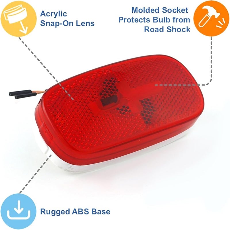 Lumitronics Clearance Marker Side Light Utility Trailer Light for RV Lights & Camper Lights, Red - Image 4