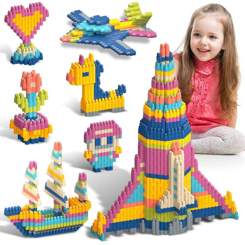Tigerhu Kids 1120pcs Building Blocks Set Educational STEM Building Toy, Construction Block Toys Set Learning Playset Kit for Boys Girls, Child Brain Development Preschool Kindergarten Toy Age 3+ - Image 1
