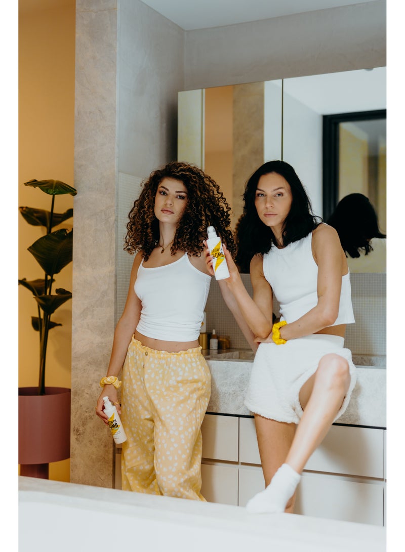 Growth Bomb Leave-In Hair Growth Spray with Caffeine & Antioxidants - Boosts Hair Volume, Protects Against Breakage & Hydrates Strands (185 ml) - Image 3