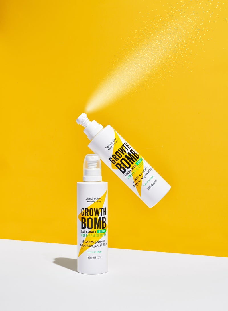 Growth Bomb Leave-In Hair Growth Spray with Caffeine & Antioxidants - Boosts Hair Volume, Protects Against Breakage & Hydrates Strands (185 ml) - Image 2