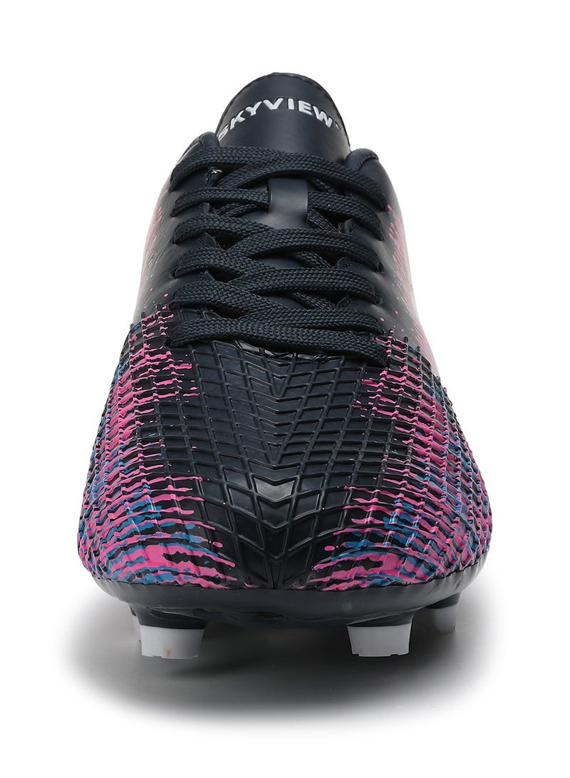 SKY VIEW Boys And Girls Soccer Cleats Turf Soccer Shoes For Kids Indoor Outdoor Children Unisex Football Boots AG FG Wide Training Sneaker Black Pink - Image 3