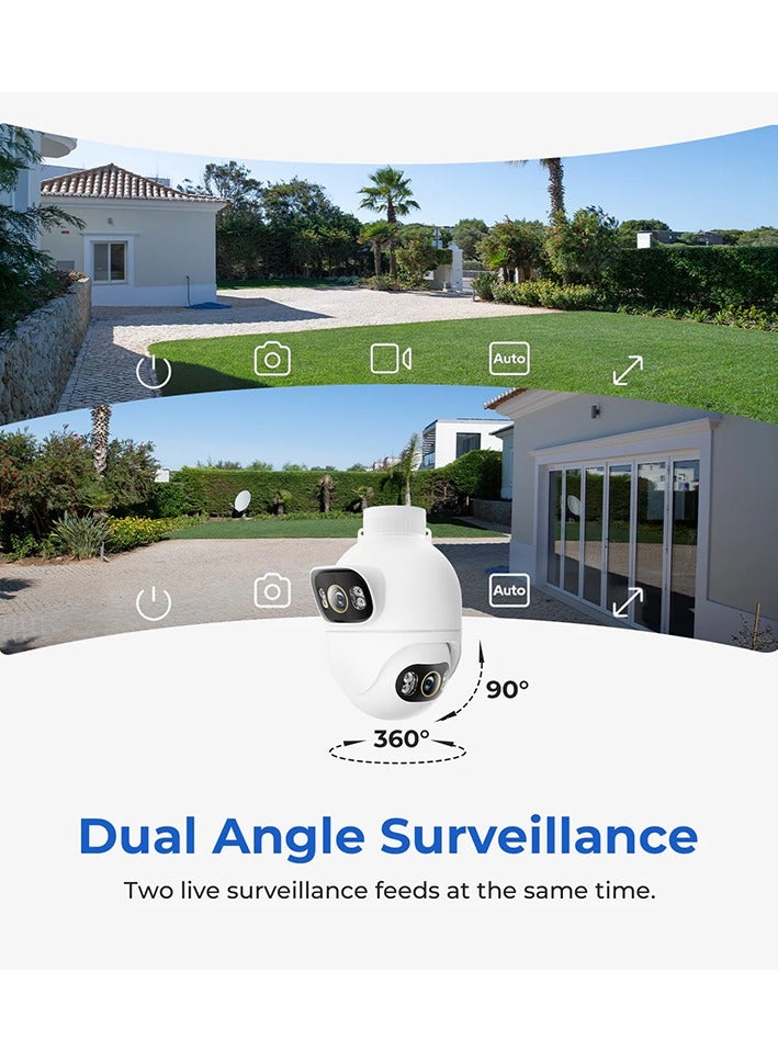 Imilab Smart Security Camera Dual Outdoor Spotlight Plug-in Wi-Fi 3K+3K EC6-Dual-Pro - White - Image 4