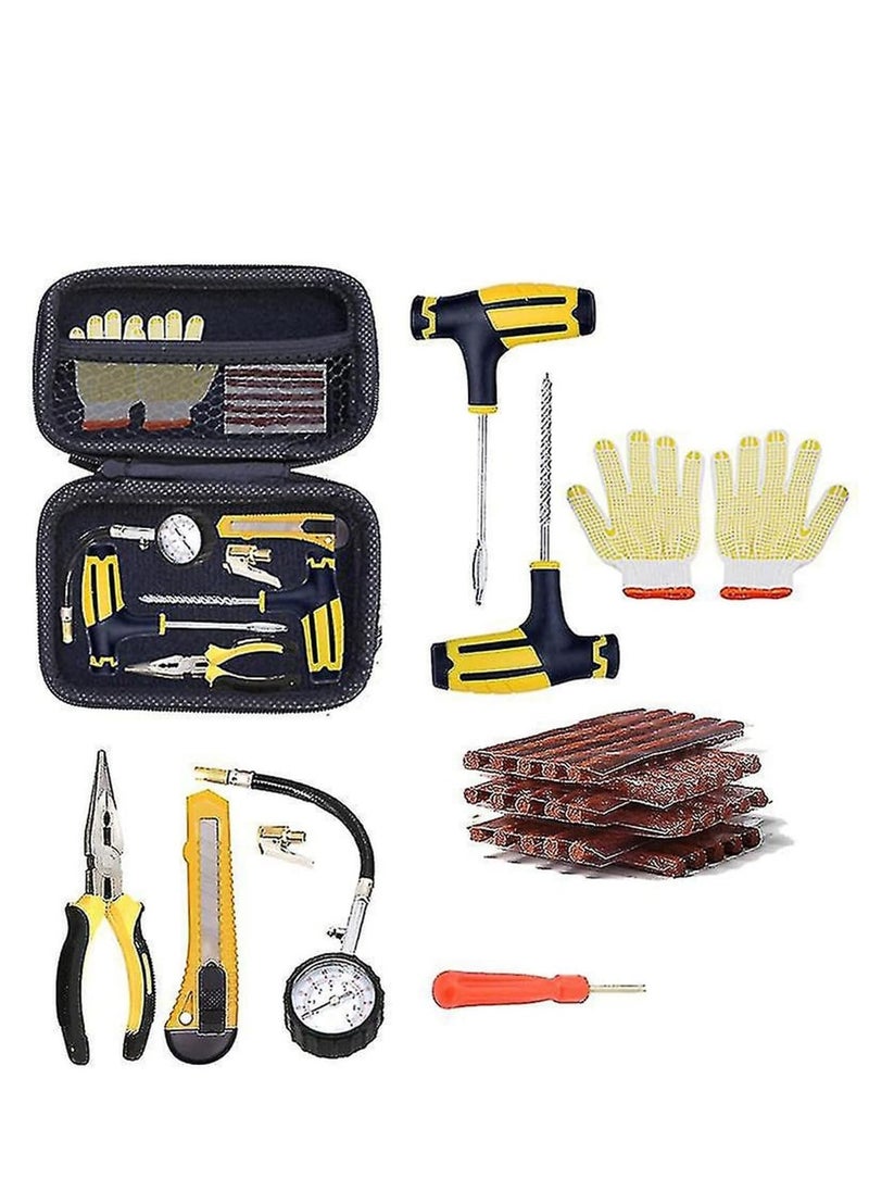 Generic Universal Tire Repair Kit | 15 Piece Value Pack | Fix Punctures and Plug Flats | Ideal for Cars, Trucks, Motorcycle, ATV, Jeeps, Off Road Vehicles, RV, Tractors  - Image 1