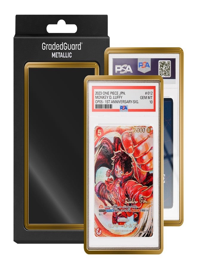 GradedGuard Graded Card Guard Case for Standard PSA Slab Case | Metallic Colors | Matte Finish | Stackable | Made to Fit PSA | Solid TPU and PC Design. (Gold) - Image 1