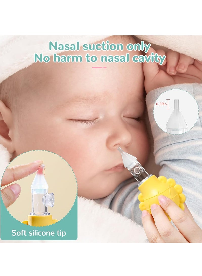 Nasal Aspirator for Baby, Nose Sucker for Baby, Cleanable and Reusable, BPA-Free Silicone, with 2 Silicone Tips, A Clip, and Organizer - Image 3