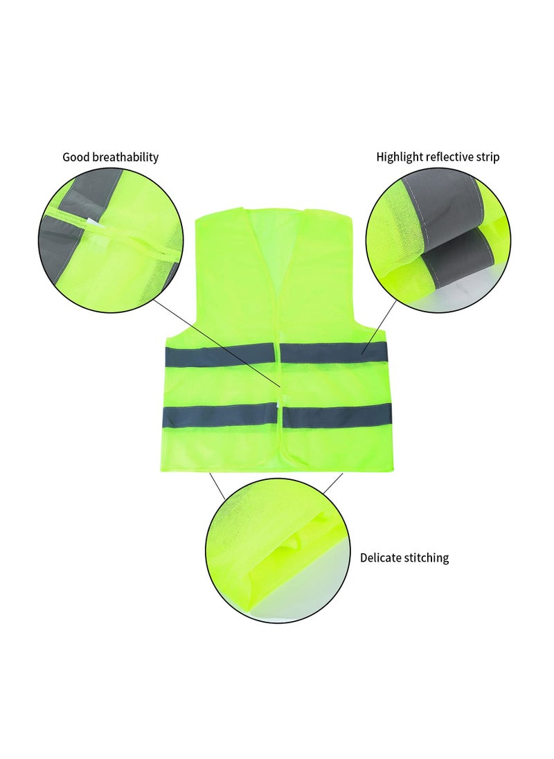SYOSI 2PCS Car Emergency Warning Triangle and 2PCS Reflective Safety Vest Kit, Foldable Car Road Safety Kit Reflective Safety Warning Triangle Car Breakdown Safety Kit for Car Truck SUV Breakdown  - Image 5