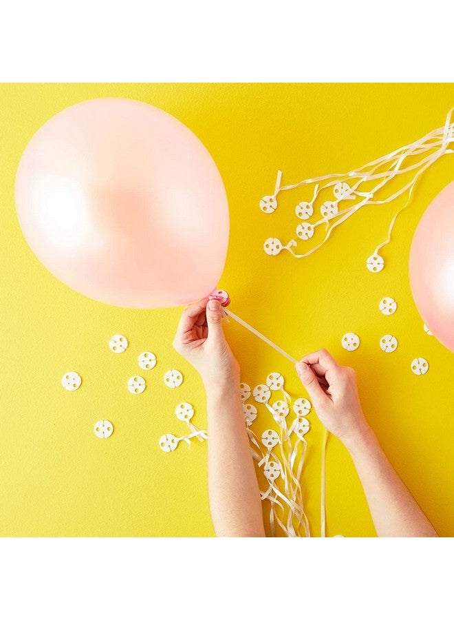 اوكونا اوتبوست مجموعة من 200 مشبك بالون بلاستيكي أبيض لإغلاق البالونات، أداة ربط بالونات دائرية (1 بوصة) - Image 2