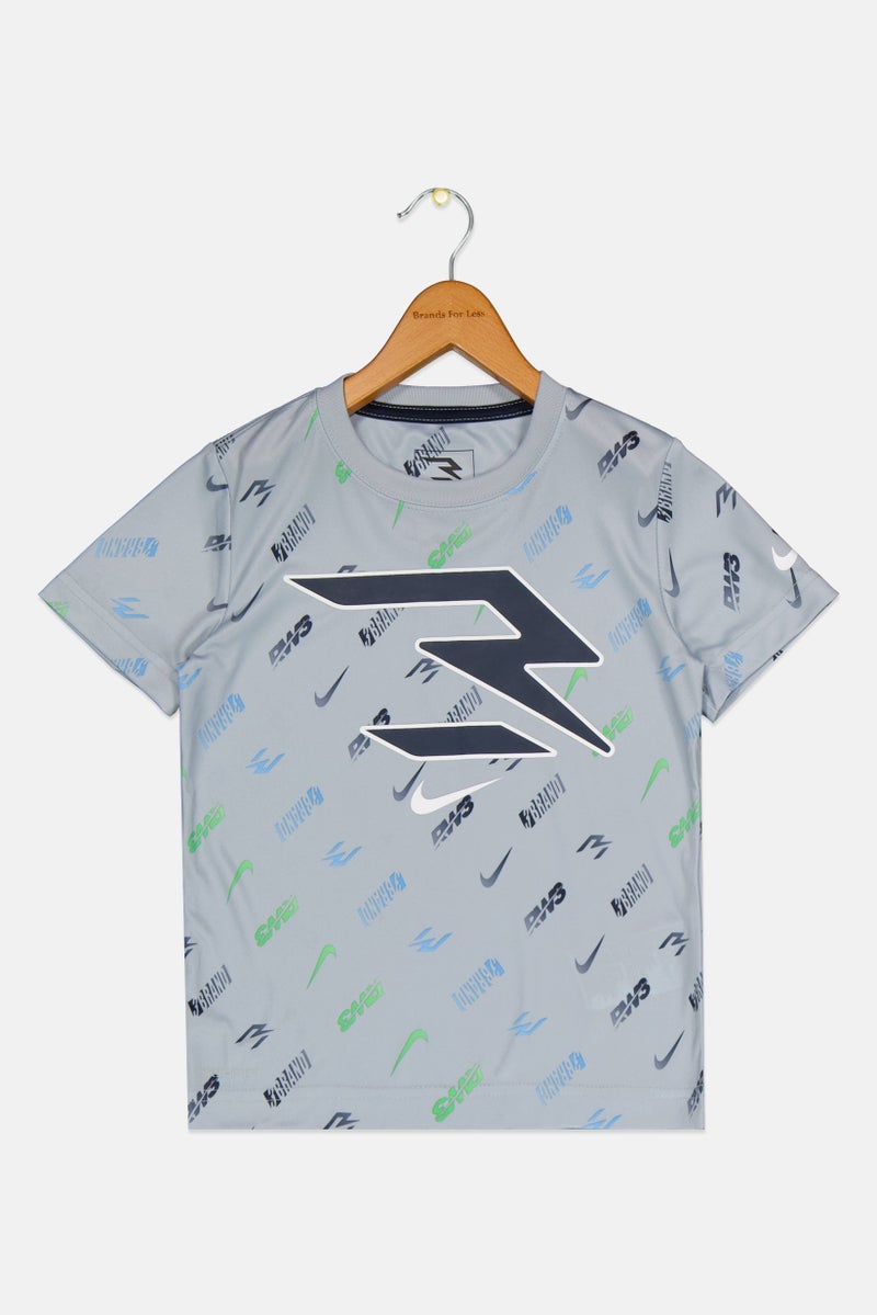 Nike 3Brand by Russell Wilson Kids Boy Sportswear Fit Short Sleeves Outdoor T-Shirt, Multicolor - Image 1