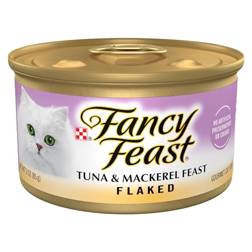Fancy Feast Purina Fancy Feast Wet Cat Food Flaked Tuna and Mackerel Feast - (Pack of 24) 3 oz. Cans - Image 1