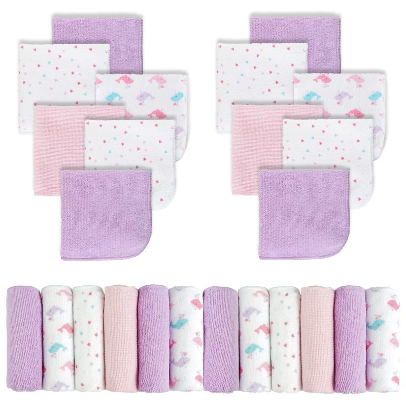 Viviland Baby Washcloths Soft 24 Pack Baby Wash Cloths Unisex for Boys Girls Super Absorbent Baby Face Towel Gentle on Sensitive Skin Wash Clothes for Baby Face Body 9x 9 - Image 2