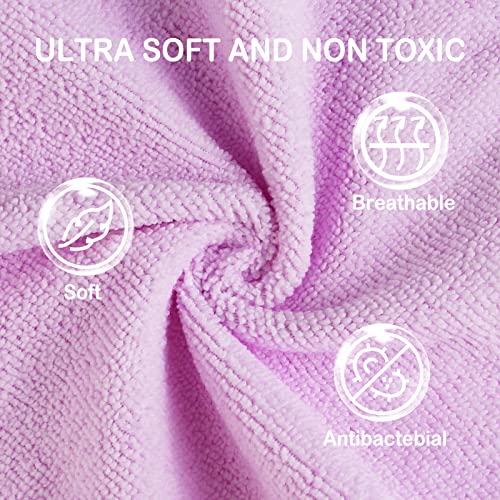 Viviland Baby Washcloths Soft 24 Pack Baby Wash Cloths Unisex for Boys Girls Super Absorbent Baby Face Towel Gentle on Sensitive Skin Wash Clothes for Baby Face Body 9x 9 - Image 3