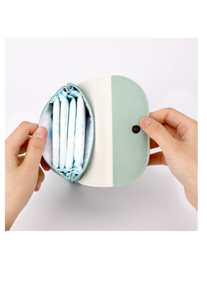 Sanitary Napkin Storage Bag, 2 Pcs Menstrual Pad Bag Portable Sanitary Napkin Storage Tampons Holder for Purse First Period Kit for Teen Girls Store Sanitary Pads for Women  - Image 2