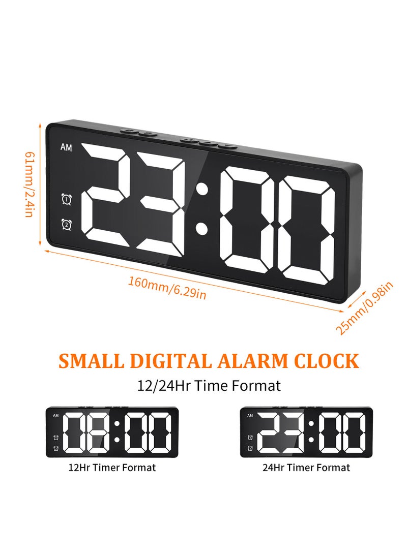 Generic - Electronic Desktop Clock with Temperature Display,LED Digital Wall Clock,Silent Wall Clock,Electric Wall Clock,12/24Hr Format,Auto-Dimming,for Living Room,Bedroom,Classroom,Kitchen,Office - Image 1