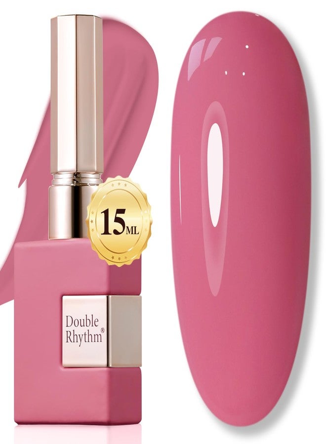 Double Rhythm 15ML Gel Polish Pure Sheer Same Color Same Bottle Soak Off Gel Polish Art Manicure Salon DIY at Home for Women (Rose Pink-A1473) - Image 1