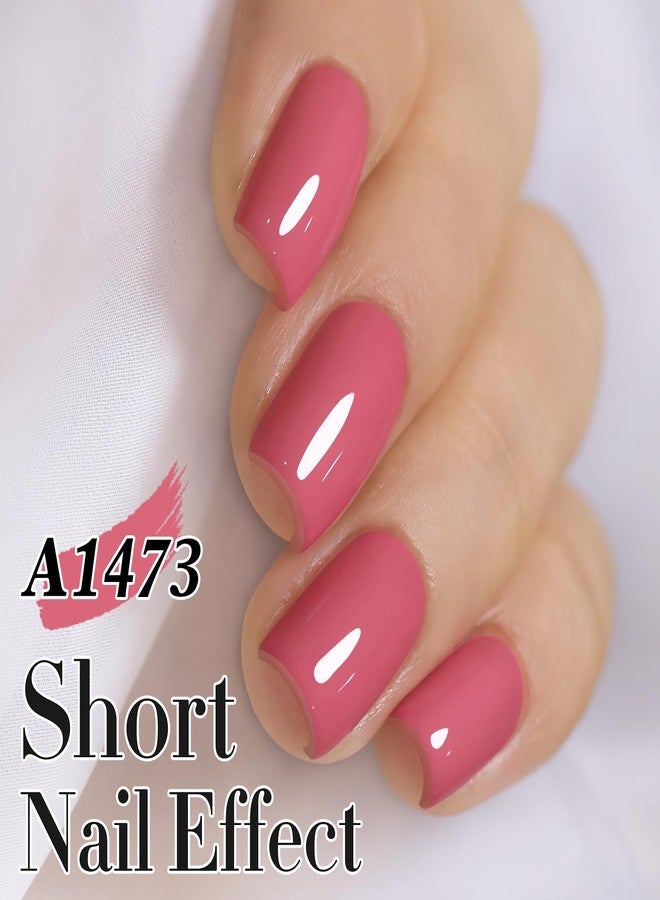 Double Rhythm 15ML Gel Polish Pure Sheer Same Color Same Bottle Soak Off Gel Polish Art Manicure Salon DIY at Home for Women (Rose Pink-A1473) - Image 2
