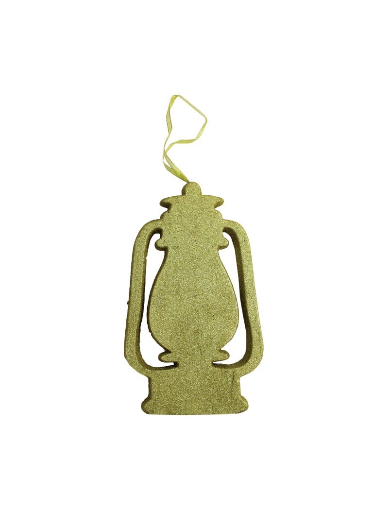 PARTY FUN Glittering Hanging Lantern 29cm of Golden Elegance Hanging Lanterns Decoration  - Image 1