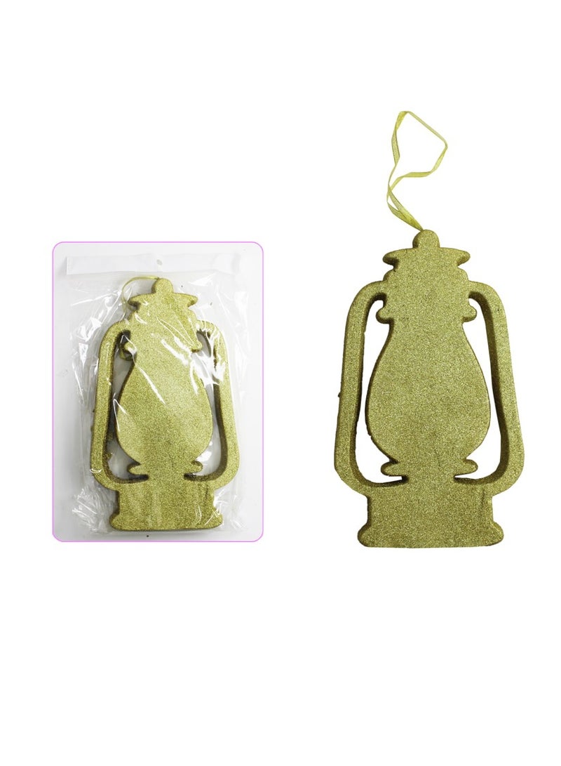 PARTY FUN Glittering Hanging Lantern 29cm of Golden Elegance Hanging Lanterns Decoration  - Image 2