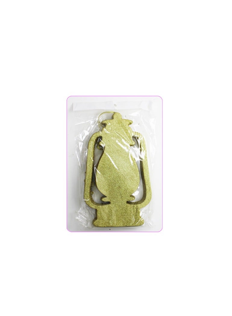 PARTY FUN Glittering Hanging Lantern 29cm of Golden Elegance Hanging Lanterns Decoration  - Image 3