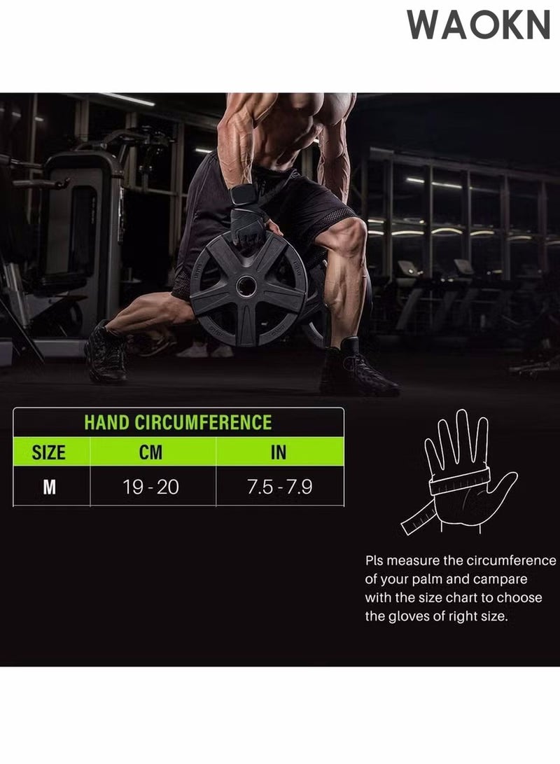WAOKN Workout Gloves Weight Lifting Gloves for Men and Women, Wrist Support Gloves,Breathable Half Finger Exercise Gloves for Weight Training, Pull Up, Gym Fitness, Home Work Out,Exercise - Image 5