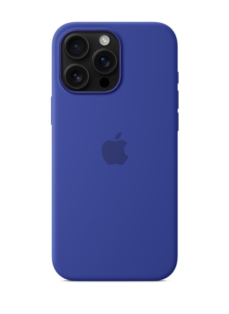 Exotic - Silicone Magsafe Case for iPhone 16 Pro Brilliant Blue - Support Wireless Charging Premium Quality Design 6.86 inch - Image 1