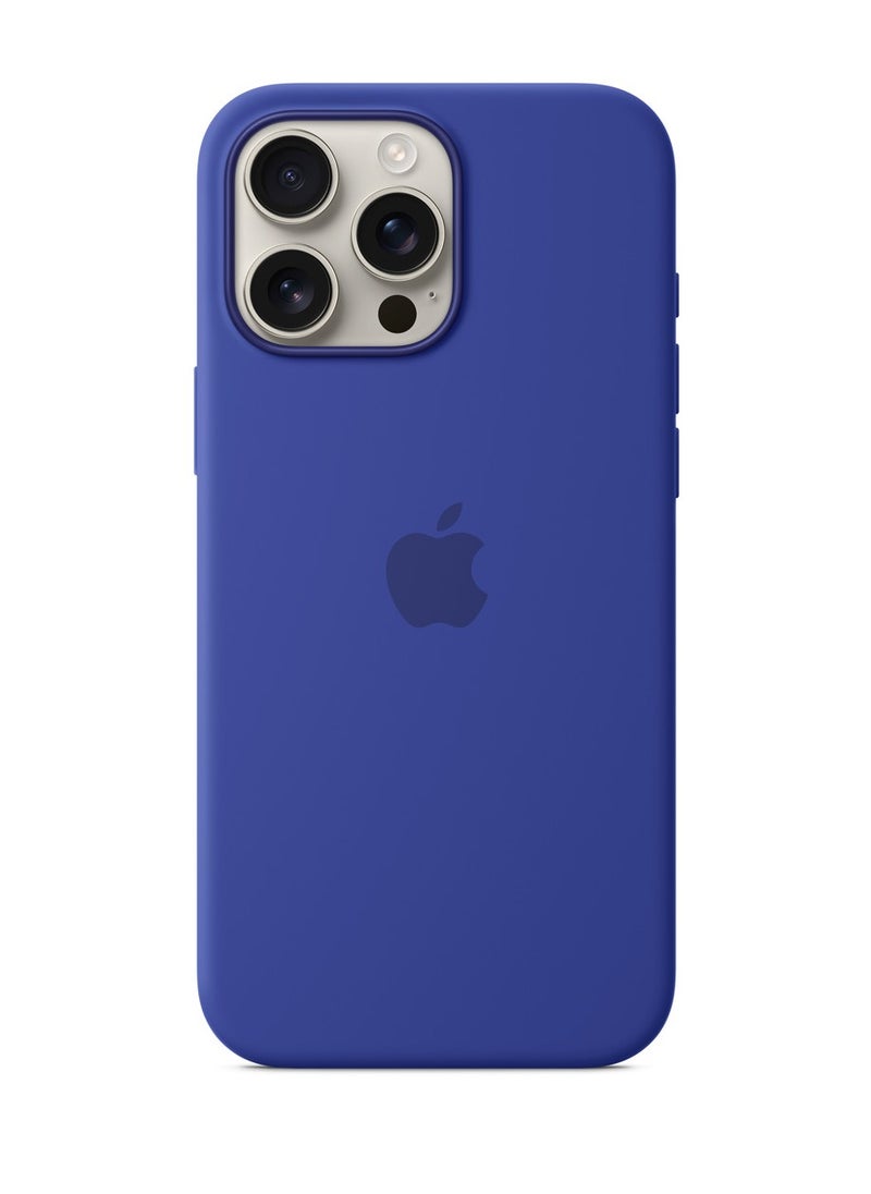 Exotic - Silicone Magsafe Case for iPhone 16 Pro Brilliant Blue - Support Wireless Charging Premium Quality Design 6.86 inch - Image 1