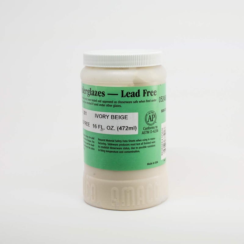 AMACO Velvet Underglaze Pint Ivory Beige V301 Each - Image 3