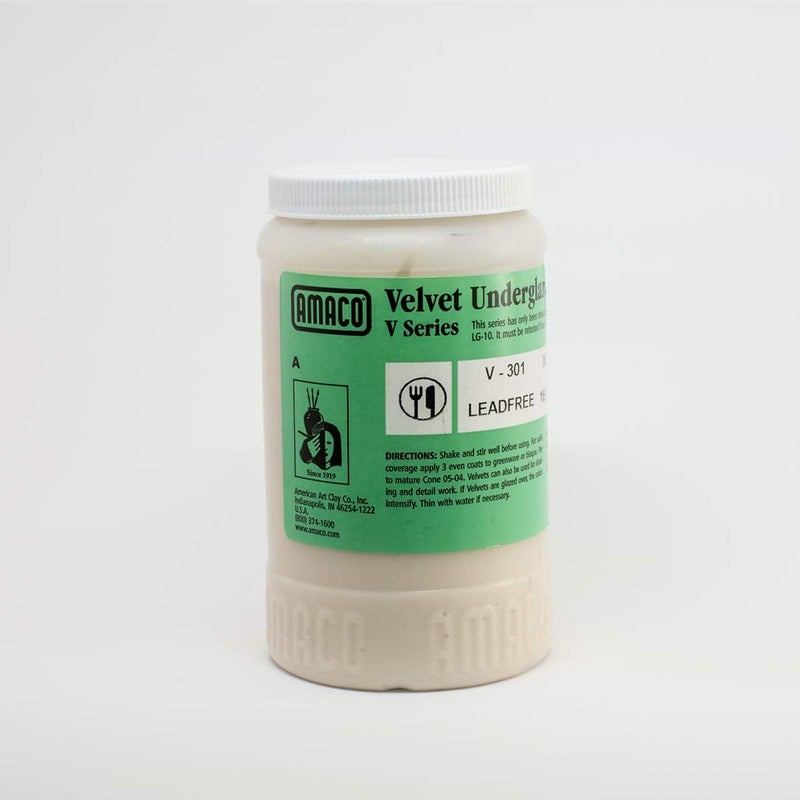AMACO Velvet Underglaze Pint Ivory Beige V301 Each - Image 1